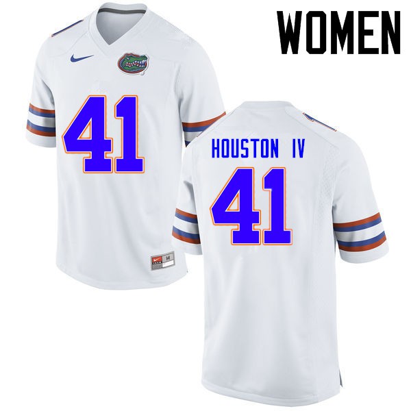 Florida Gators Women #41 James Houston IV College Football Jersey White